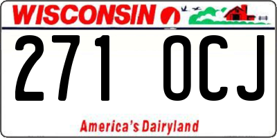 WI license plate 271OCJ