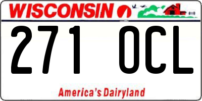 WI license plate 271OCL