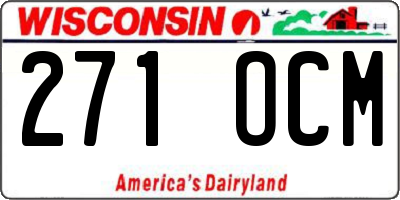 WI license plate 271OCM