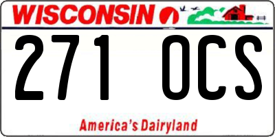 WI license plate 271OCS