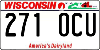 WI license plate 271OCU