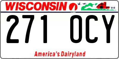 WI license plate 271OCY