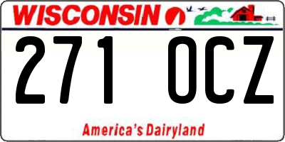 WI license plate 271OCZ