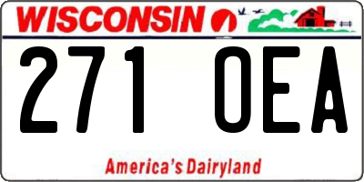 WI license plate 271OEA