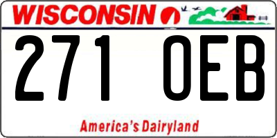 WI license plate 271OEB
