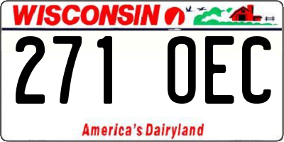 WI license plate 271OEC