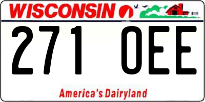 WI license plate 271OEE