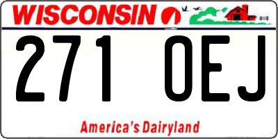 WI license plate 271OEJ