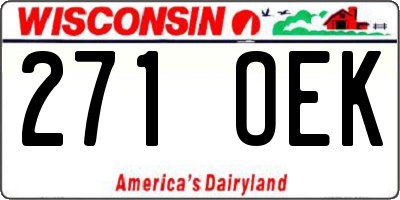 WI license plate 271OEK
