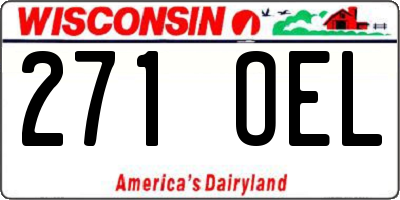 WI license plate 271OEL
