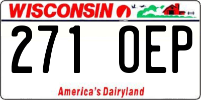 WI license plate 271OEP