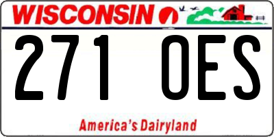 WI license plate 271OES