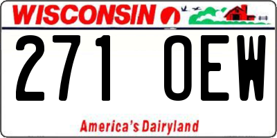 WI license plate 271OEW