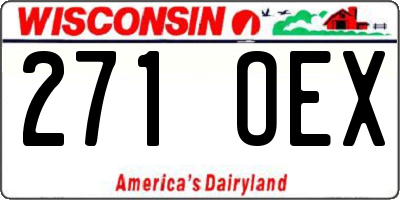 WI license plate 271OEX