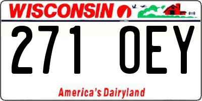 WI license plate 271OEY