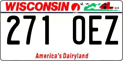 WI license plate 271OEZ