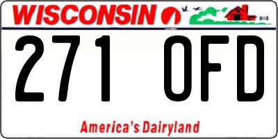 WI license plate 271OFD