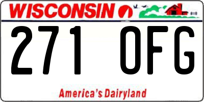 WI license plate 271OFG