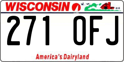 WI license plate 271OFJ