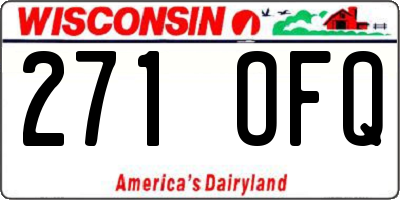 WI license plate 271OFQ