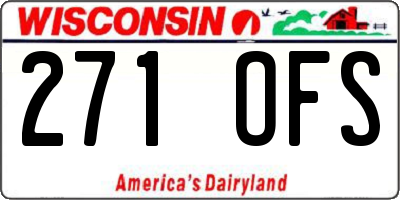 WI license plate 271OFS
