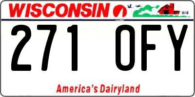 WI license plate 271OFY