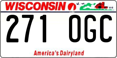 WI license plate 271OGC