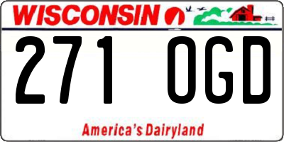 WI license plate 271OGD