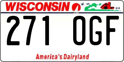 WI license plate 271OGF