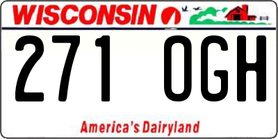 WI license plate 271OGH