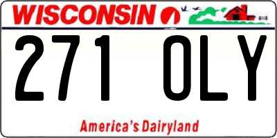 WI license plate 271OLY