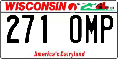 WI license plate 271OMP