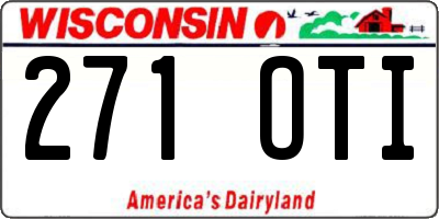 WI license plate 271OTI