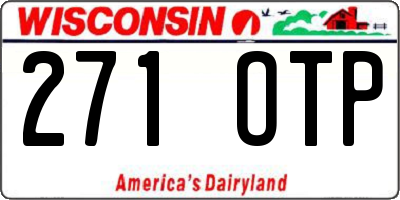 WI license plate 271OTP