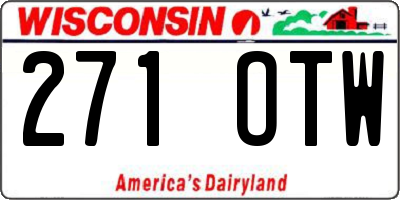 WI license plate 271OTW