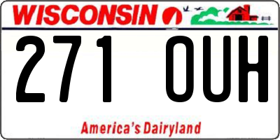 WI license plate 271OUH