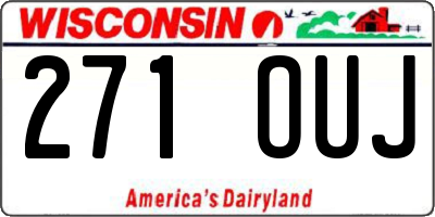 WI license plate 271OUJ