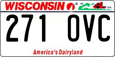 WI license plate 271OVC