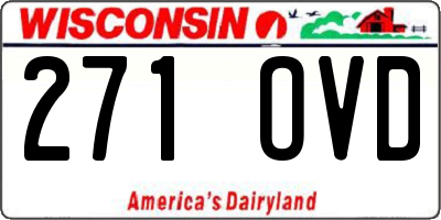 WI license plate 271OVD
