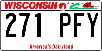 WI license plate 271PFY