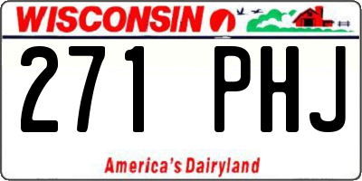 WI license plate 271PHJ