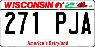 WI license plate 271PJA