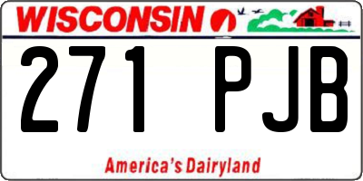 WI license plate 271PJB