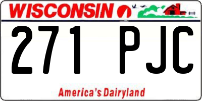WI license plate 271PJC