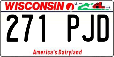 WI license plate 271PJD