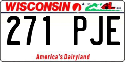 WI license plate 271PJE