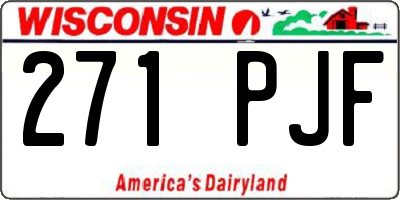 WI license plate 271PJF