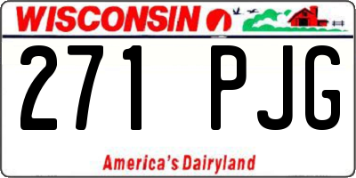 WI license plate 271PJG