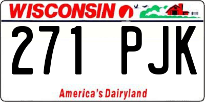 WI license plate 271PJK