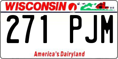 WI license plate 271PJM